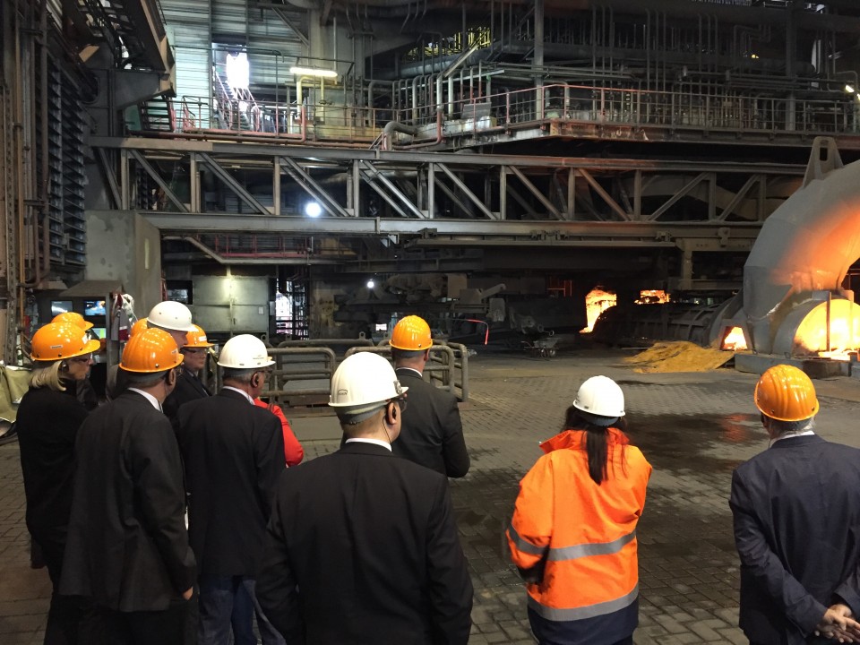 Die Abgeordneten der CDU Ruhr bei einem Besuch im Duisburger Stahlwerk von ThyssenKrupp (Foto: CDU Ruhr)